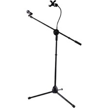 Gelişmiş Tripod Mikrofon Sehpası, Güçlü ve Stabil Destekli, Profesyonel Kullanım