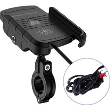 Nukrotech Sf Wireless Kablosuz Şarjlı Motosiklet Telefon Tutucu