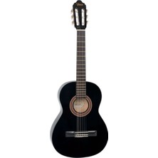 Velencia VC103T Bk Siyah 3/4 Klasik Gitar Ahşap Kılıf Yedek Tel ve Pena Hediyeli