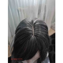 Naturel Peruk Sıyah Beyaz Doğal Tepelık
