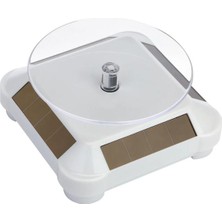 360° Dönen Beyaz Vitrin, Güneş Enerjili ve Pille Çalışan Stand