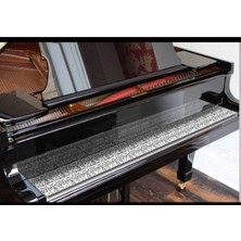 Renkli Nota Desenli Piyano Tuş Örtüsü, Koruyucu ve Dekoratif Tasarım