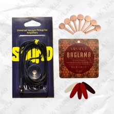Vakumlu Öpücük Mikrofon Seti (0.22 Bağlama Teli + Burgu + Tezene)