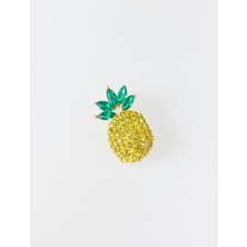 Jimmy Key Sarı Ananas Figürlü Broş
