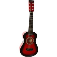 Kırmızı Çocuk Gitarı 60CM Ahşap, 6 Telli, Penalı, Eğlenceli ve Öğretici