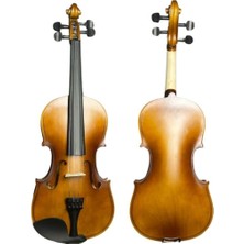 4/4 P Keman Seti: Yastık, Susturucu, Yay, Reçine ve Kutu Dahil Kaliteli Malzeme Antrasit Renk