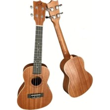 Maun Ağacı Ukulele Seti, Hediye Boyun Askısı, Kılıf ve Pena Dahil