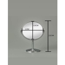 ForWhat Büro Ev Ofis Makyaj Masası Için 15X21CM 360 Dönen Krom Ayaklı Büyüteçli Ayna