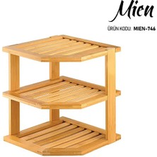 Şık Bambu 3 Katlı Köşe Raf ile Ev Dekorasyonunuzu Zenginleştirin