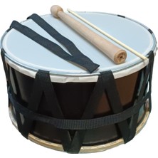 Çocuk Boy 30 cm Davul, Koyu Kahverengi, Eğlenceli ve Şık Tasarım