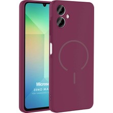 Microsonic Samsung Galaxy A07 Kılıf Zeno Magsafe Mürdüm