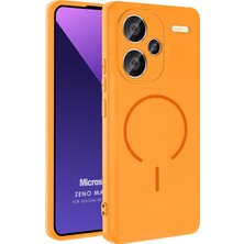 Microsonic Xiaomi Redmi Note 13 Pro Plus 5g Kılıf Zeno Magsafe Turuncu