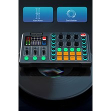 Yüksek Kaliteli Canlı Yayın Stüdyo Kayıt Ses Kartı ve Radyo Mikseri