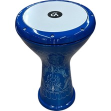 Mavi Renkli Geleneksel Darbuka, El Yapımı, Sade ve Şık Tasarım