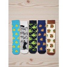 G Socks 5'li Şirin Hayvanlar Desenli Renkli Çorap Seti