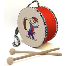 Çocuklar Için Kırmızı Gerçek Deri Ramazan Davulcusu Oyuncak