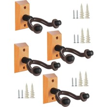 Ahşap Gitar, Bağlama ve Ukulele Duvar Askısı Seti 4'lü + Vida