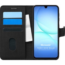 Microsonic Samsung Galaxy A17 Kılıf Fabric Book Wallet Siyah