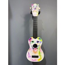 Soprano Ukulele, Köpek Desenli, Renkli ve Hafif Akustik Müzik Aleti