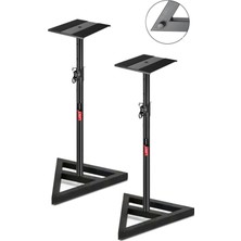 Yüksekliği Ayarlanabilir Çift Stüdyo Referans Monitör Standı Seti