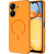 Microsonic Xiaomi Poco C65 Kılıf Zeno Magsafe Turuncu