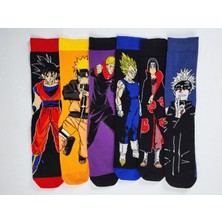 G Socks 6'lı Anime Desenli Renkli Çorap Seti