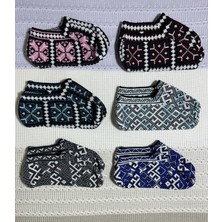 Havva Home Kadın Çeyizlik Desenli Örgü Patik – Şık ve Rahat Türkmen Patiği (6 lı Karışık Gelecektir.)