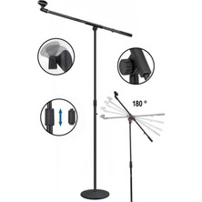 Hareketli Kol Döküm Tabanlı Boy Mikrofon Standı, Yüksek Kalite ve Dayanıklılık