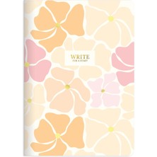 Keskin Color A5 Çizgili Sert Kapak Write For A Start Defter - Renkli Çiçekler