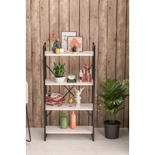 Sepetink Beyaz 4 Raflı Çok Amaçlı Raf 7003