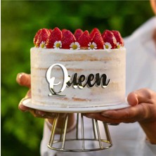 Queen Gold Pasta Önü Pleksi Yazı,pasta Yazısı Doğum Günü Pleksi