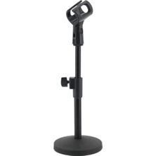 Düz Mikrofon Standı, Tabla Tasarımı, Siyah, Kompakt ve Sağlam Sehp