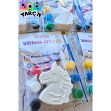 Tarçın Boyama Atölyesi Eğitici Etkinlik Unicornuc 5 Obje 5 Fırça 5 Boya