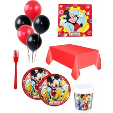 8'lı Kişi Mickey Mouse Doğum Günü Parti Seti Miki Paketi