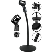 Spiralli Ağırlıklı Masa Üstü Mikrofon Sehpası ve Ayaklığı