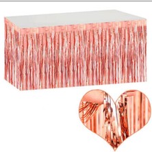 Parti Masa Eteği  Rosegold Metalik