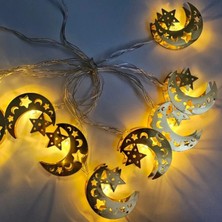 Marsilyan Dekoratif Ramazan LED Işık 2 Metre Gold Metal