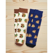G Socks 2'li Capybara ve Su Aygırı Desenli Renkli Çorap Seti