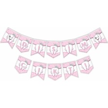 Dişim Çıktı Zikzak Banner Pembe
