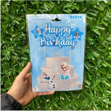 Pasta Üstü Happy Birthday Banner Kürdan