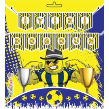 Kanarya Temalı Futbol Iyi Ki Doğdun Banner - Şampiyon Doğum Günü Parti Süsü