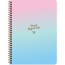 Keskin Color Çizgili Spiralli Peritozu Defter 16,5 x 22,5 cm - Işıltı