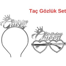 Brithday Queen Tac Gözlük Seti Brithday Queen Parti Aksesuar Taç Gözlük