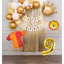 Sarı Kırmızı Takım Formalı Doğum Günü Parti Seti