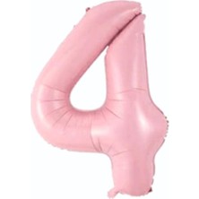 Folyo Balon Rakam Helyum Uyumlu 76  cm Pembe Renk