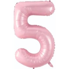 Folyo Balon Rakam Helyum Uyumlu 76  cm Pembe Renk