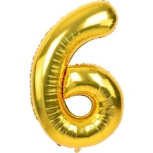 Folyo Balon Rakam Helyum Uyumlu 100 cm Gold Renk