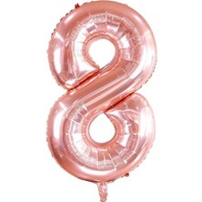 Folyo Balon Rakam Helyum Uyumlu 100 cm Rosegold Renk