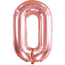 Folyo Balon Rakam Helyum Uyumlu 100 cm Rosegold Renk