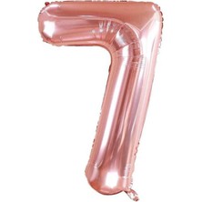 Folyo Balon Rakam Helyum Uyumlu 100 cm Rosegold Renk